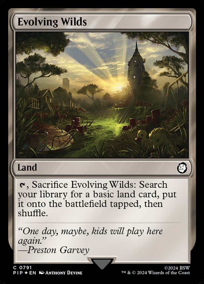 Evolving Wilds 791 - Fallout MTG card