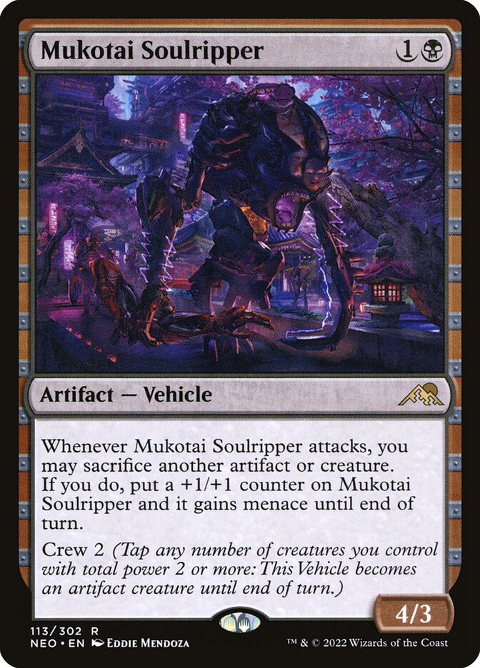 Mukotai Soulripper 113 - Kamigawa: Neon Dynasty MTG card
