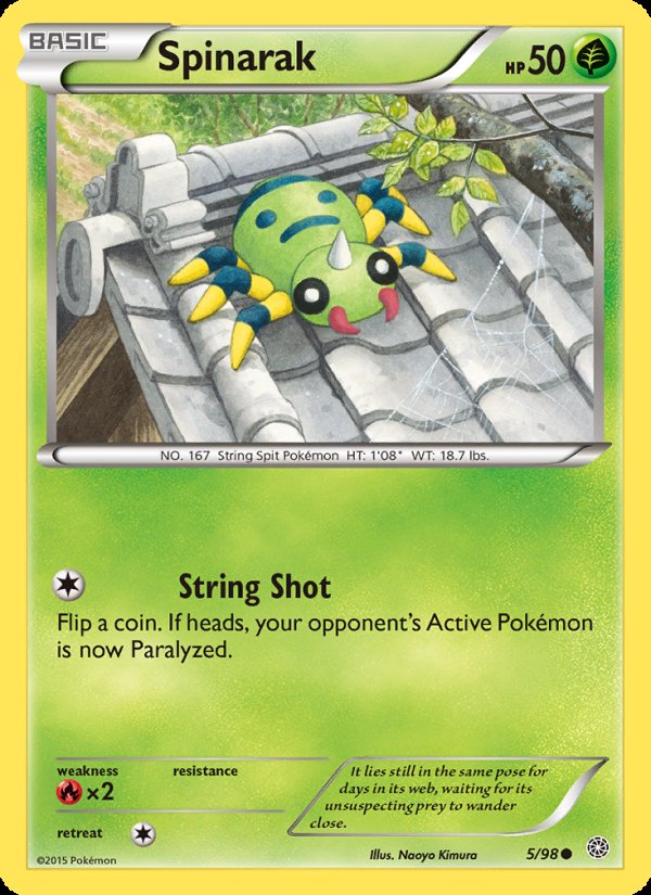 Spinarak 5/98 - Ancient Origins Pokemon card