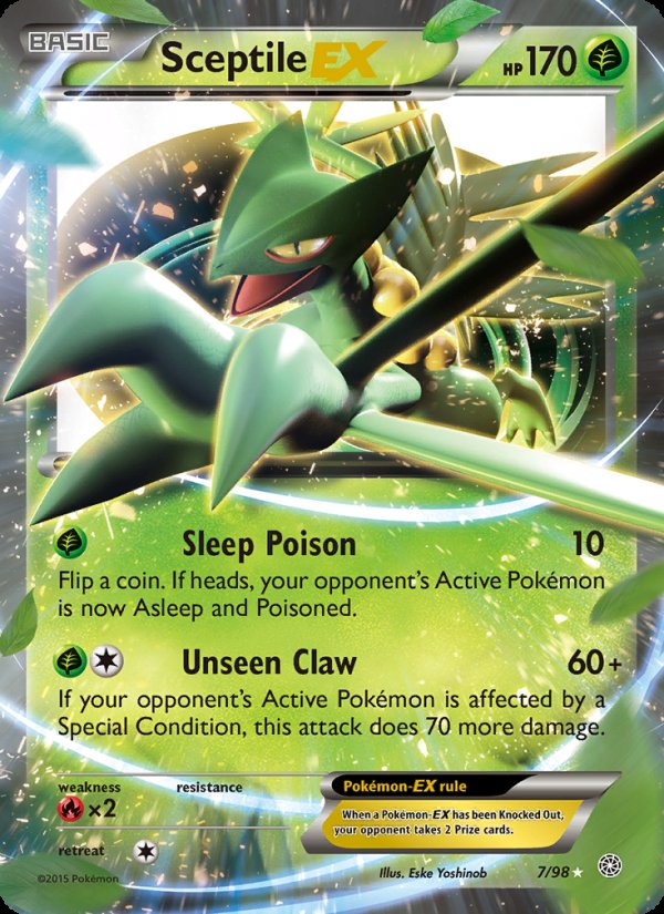 Sceptile EX 7/98 - Ancient Origins Pokemon card