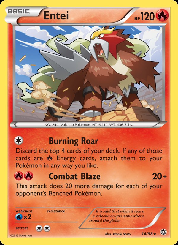 Entei 14/98 - Ancient Origins Pokemon card