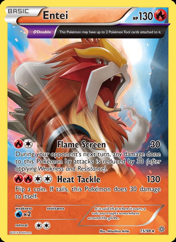 Entei 15/98 - Ancient Origins Pokemon card