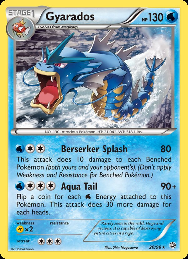 Gyarados 20/98 - Ancient Origins Pokemon card
