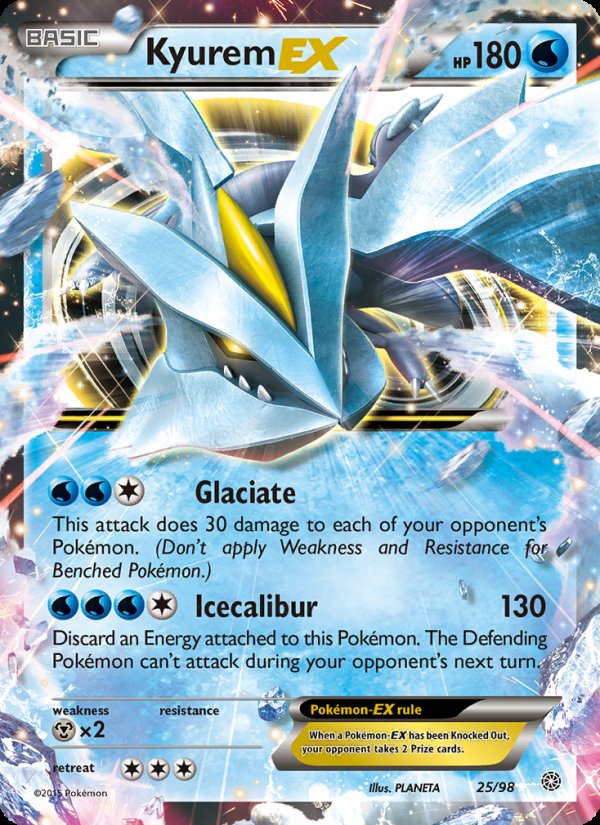 Kyurem EX 25/98 - Ancient Origins Pokemon card