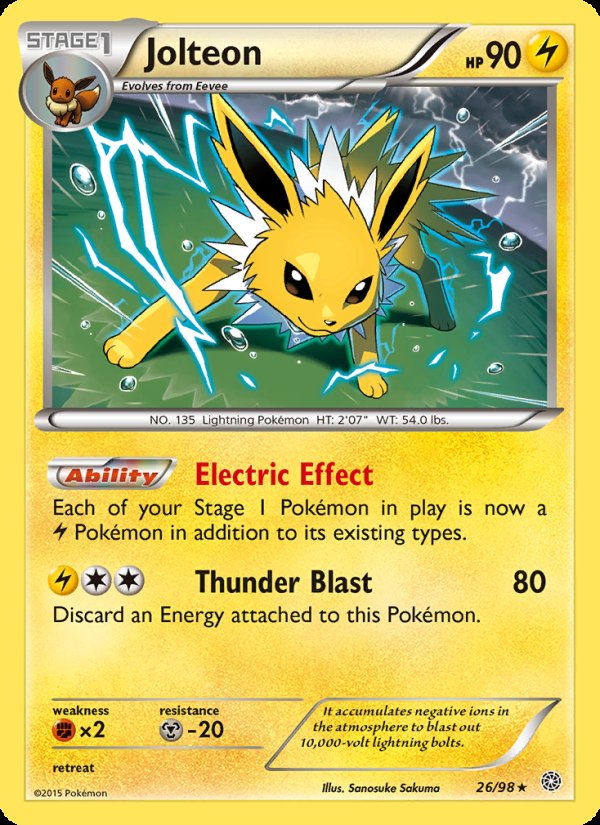 Jolteon 26/98 - Ancient Origins Pokemon card