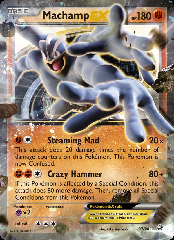 Machamp EX 37/98 - Ancient Origins Pokemon card