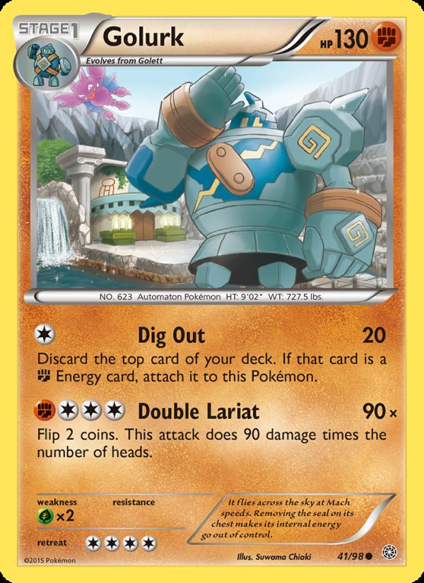 Golurk 41/98 - Ancient Origins Pokemon card