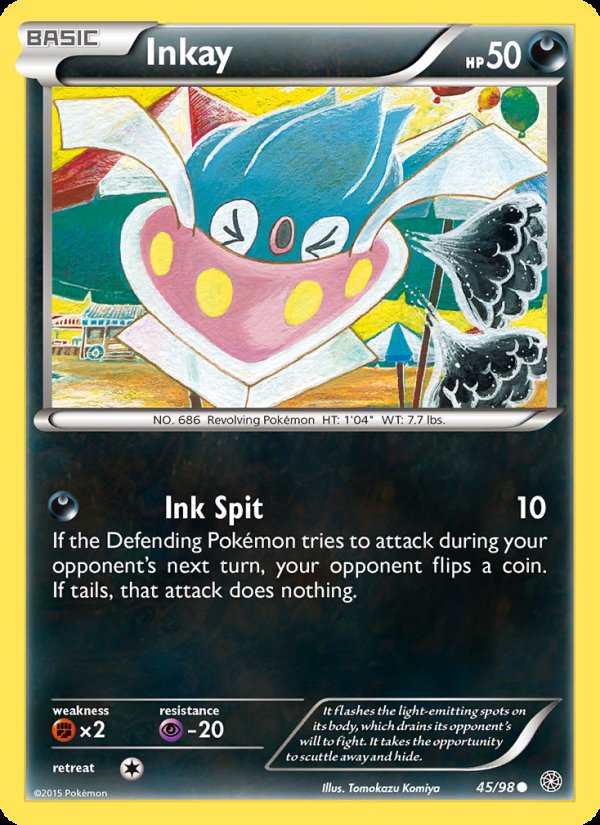 Inkay 45/98 - Ancient Origins Pokemon card