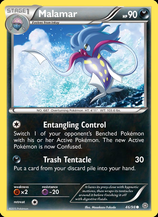 Malamar 46/98 - Ancient Origins Pokemon card