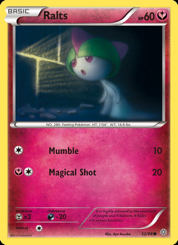 Ralts 52/98 - Ancient Origins Pokemon card