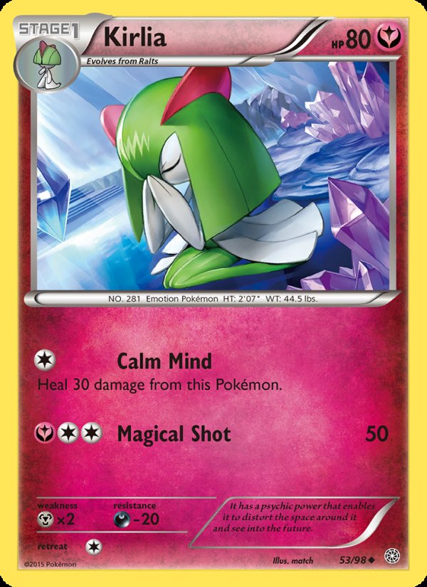 Kirlia 53/98 - Ancient Origins Pokemon card
