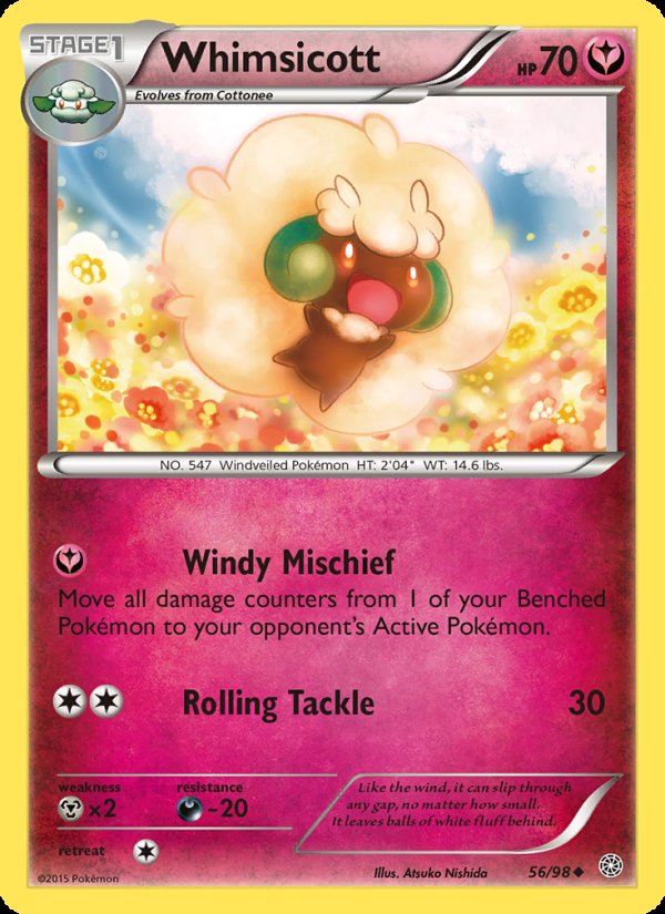 Whimsicott 56/98 - Ancient Origins Pokemon card
