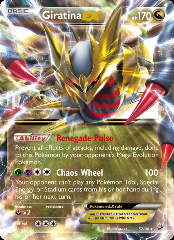 Giratina EX 57/98 - Ancient Origins Pokemon card