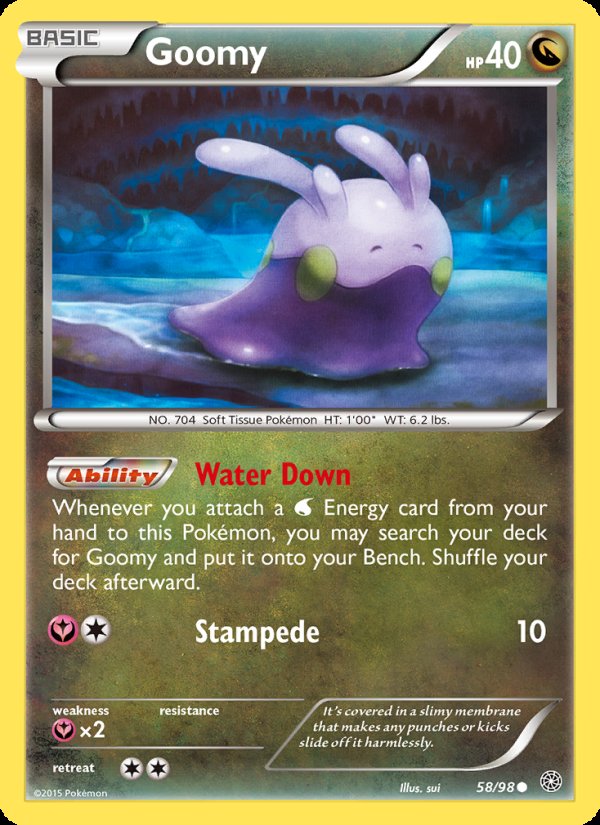 Goomy 58/98 - Ancient Origins Pokemon card