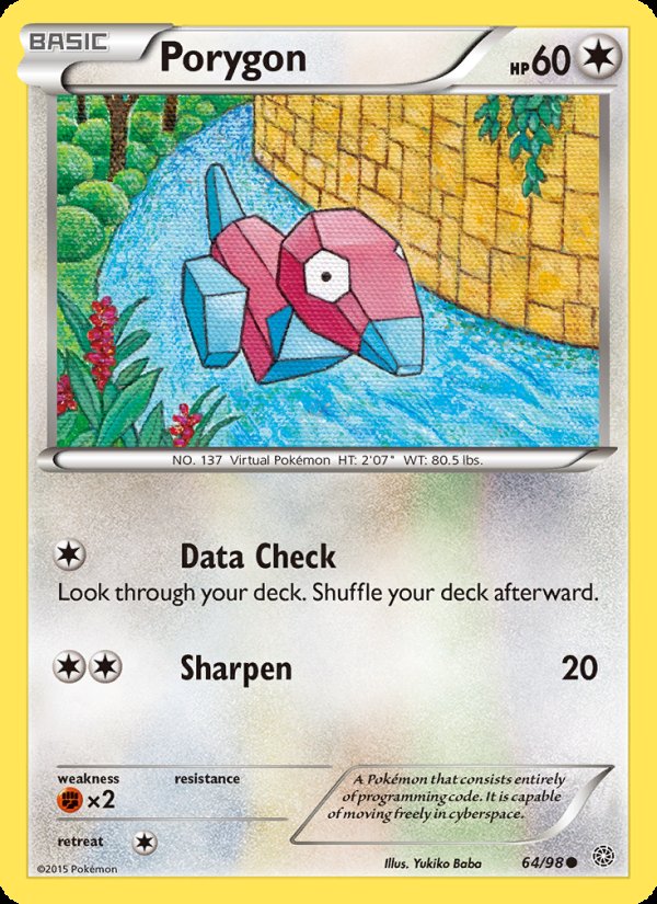 Porygon 64/98 - Ancient Origins Pokemon card