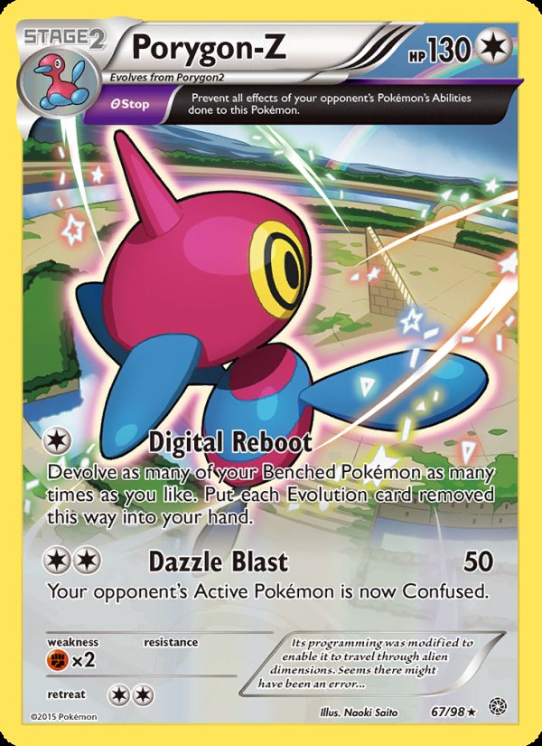 Porygon-Z 67/98 - Ancient Origins Pokemon card