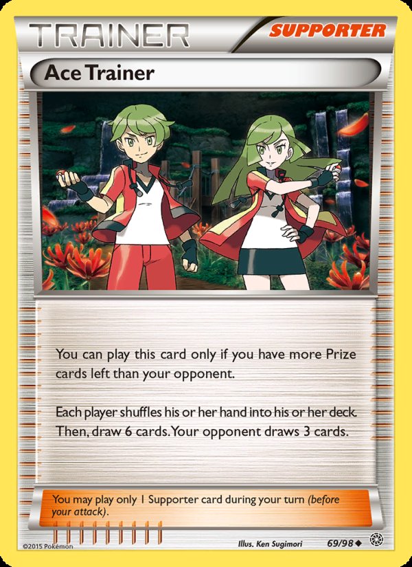 Ace Trainer 69/98 - Ancient Origins Pokemon card