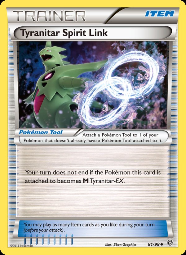Tyranitar Spirit Link 81/98 - Ancient Origins Pokemon card
