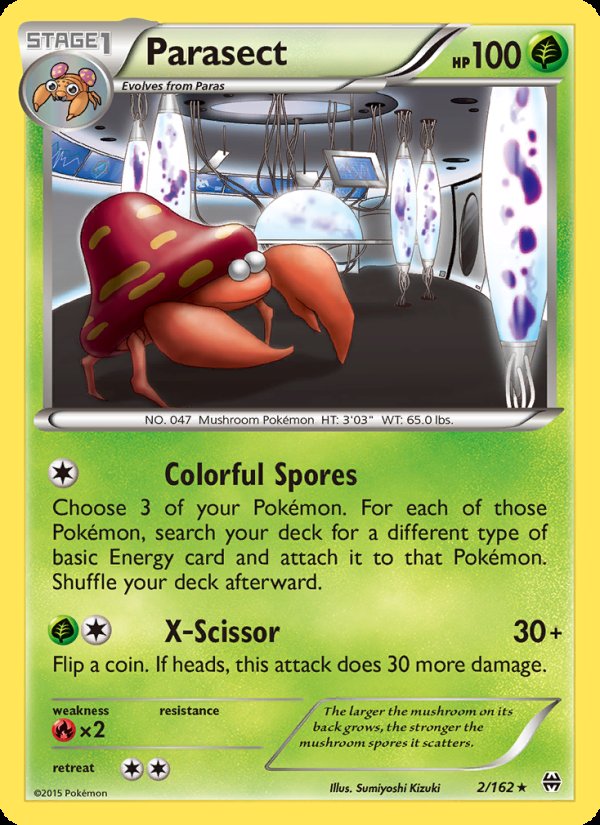 Parasect 2/162 - BREAKthrough Pokemon card
