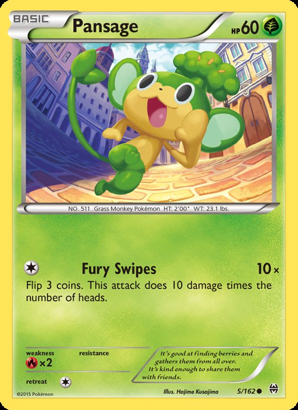 Pansage 5/162 - BREAKthrough Pokemon card