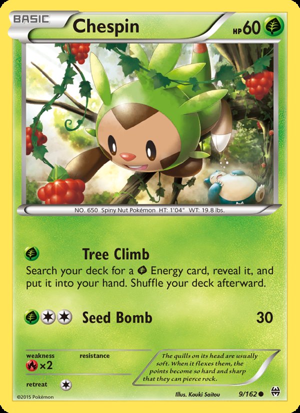 Chespin 9/162 - BREAKthrough Pokemon card