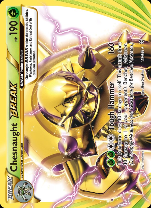 Chesnaught BREAK 12/162 - BREAKthrough Pokemon card