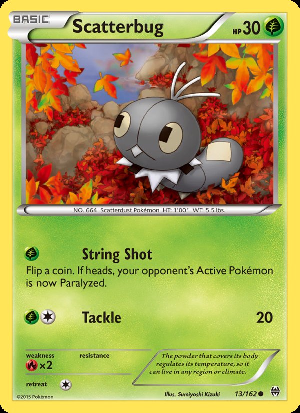 Scatterbug 13/162 - BREAKthrough Pokemon card