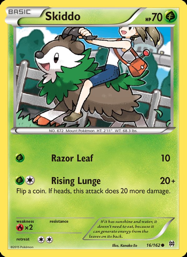 Skiddo 16/162 - BREAKthrough Pokemon card