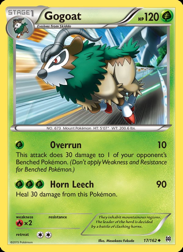 Gogoat 17/162 - BREAKthrough Pokemon card