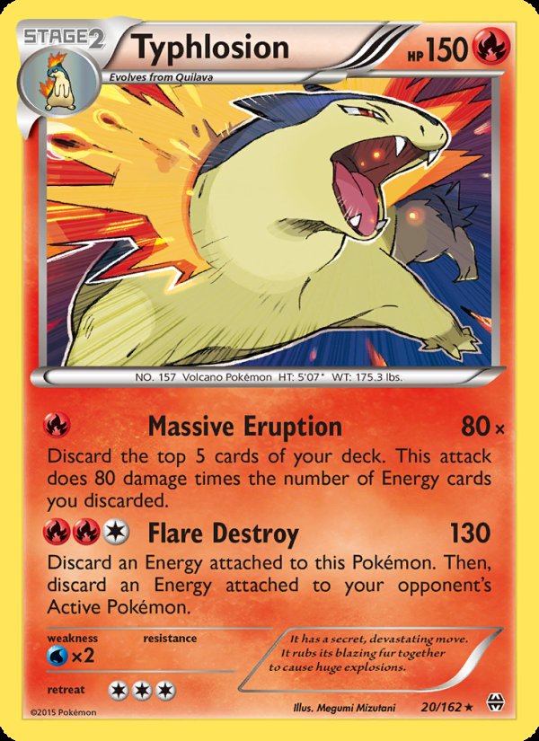 Typhlosion 20/162 - BREAKthrough Pokemon card