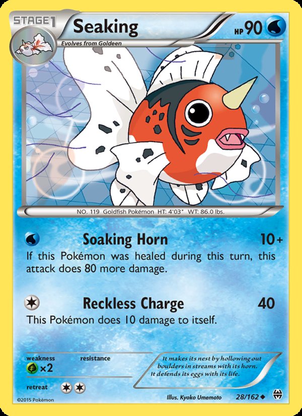 Seaking 28/162 - BREAKthrough Pokemon card