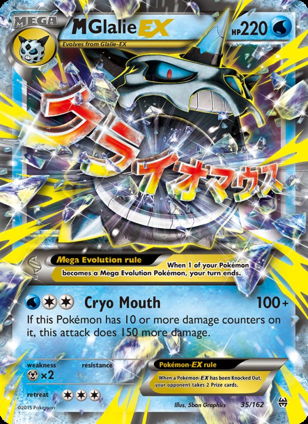 M Glalie EX 35/162 - BREAKthrough Pokemon card