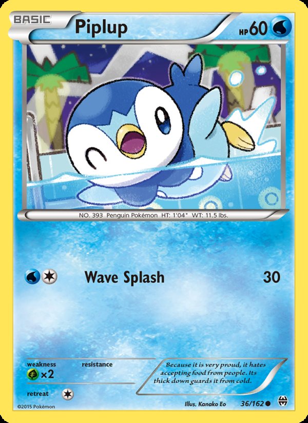 Piplup 36/162 - BREAKthrough Pokemon card
