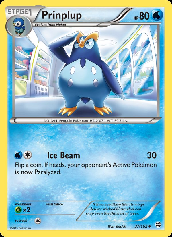 Prinplup 37/162 - BREAKthrough Pokemon card