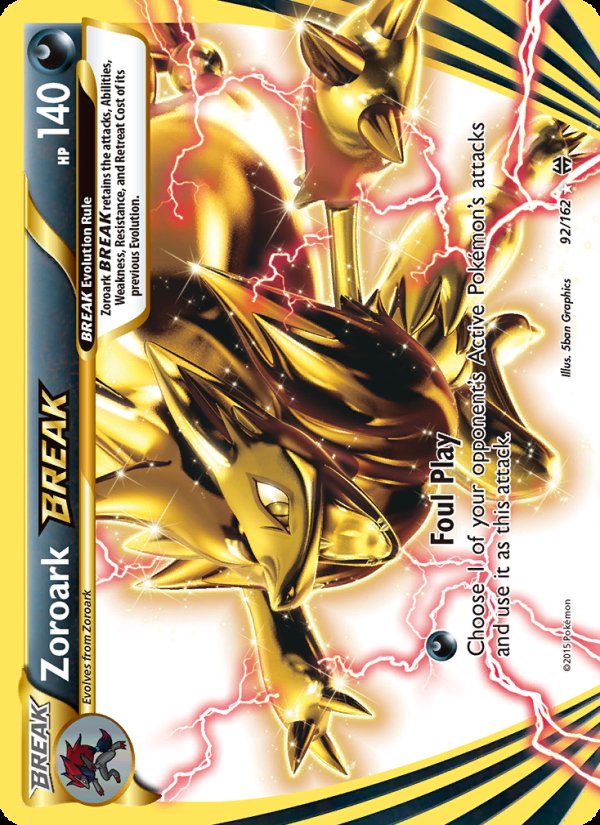 Zoroark BREAK 92/162 - BREAKthrough Pokemon card
