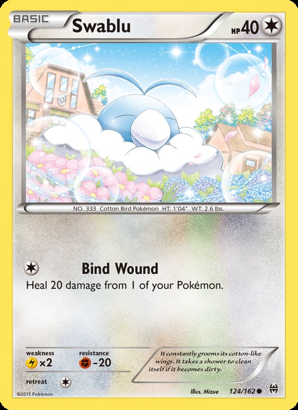 Swablu 124/162 - BREAKthrough Pokemon card