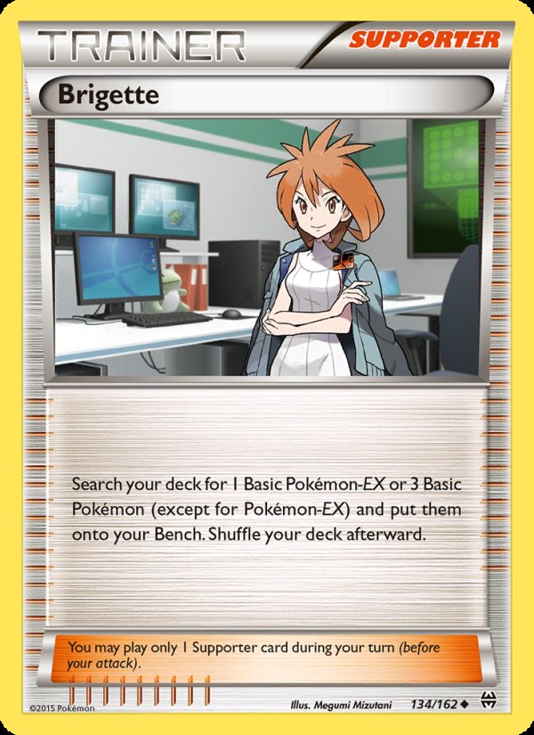 Brigette 134/162 - BREAKthrough Pokemon card