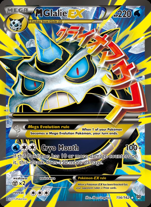 M Glalie EX 156/162 - BREAKthrough Pokemon card