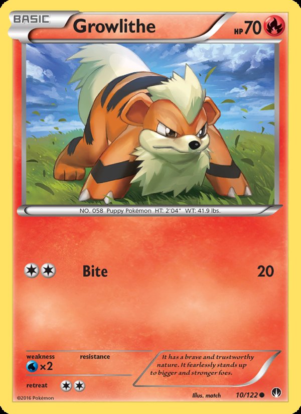 Growlithe 10/122 - BREAKpoint Pokemon card