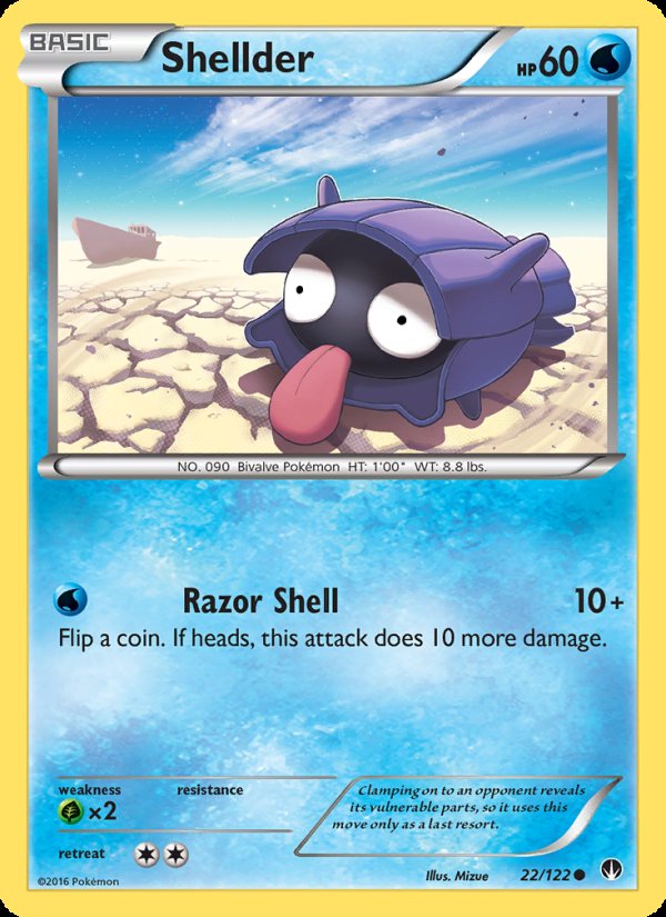 Shellder 22/122 - BREAKpoint Pokemon card