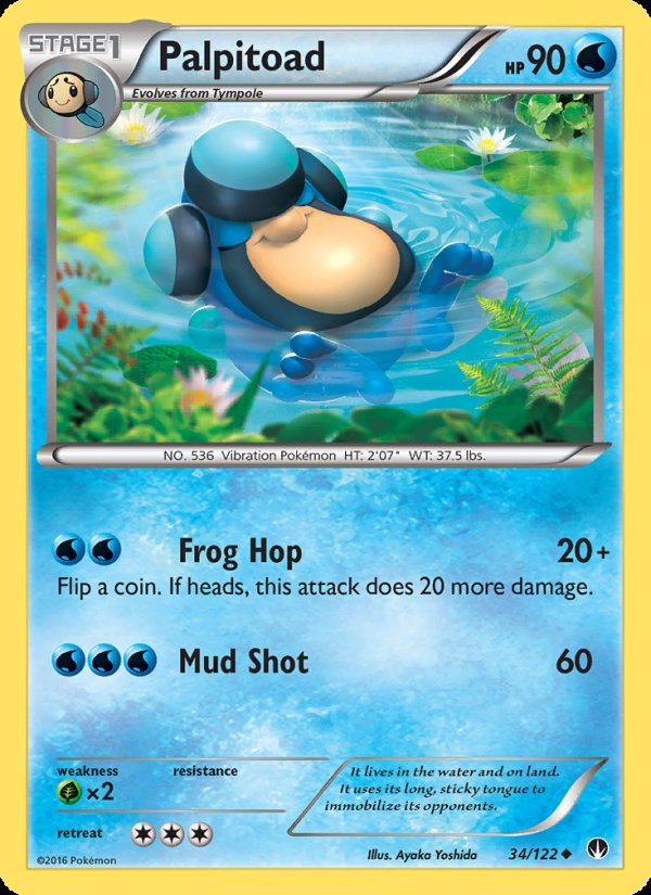 Palpitoad 34/122 - BREAKpoint Pokemon card