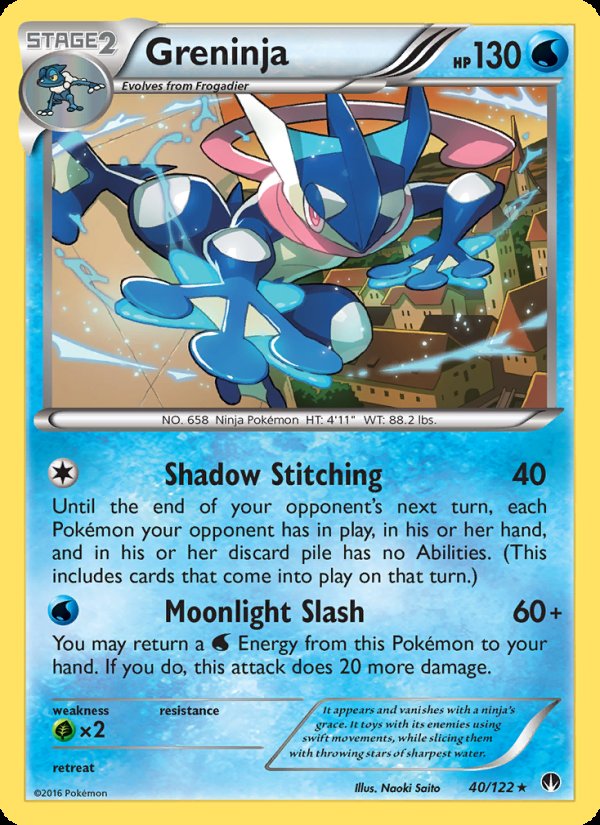 Greninja 40/122 - BREAKpoint Pokemon card