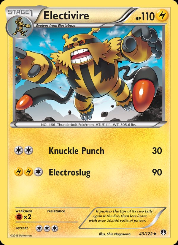 Electivire 43/122 - BREAKpoint Pokemon card
