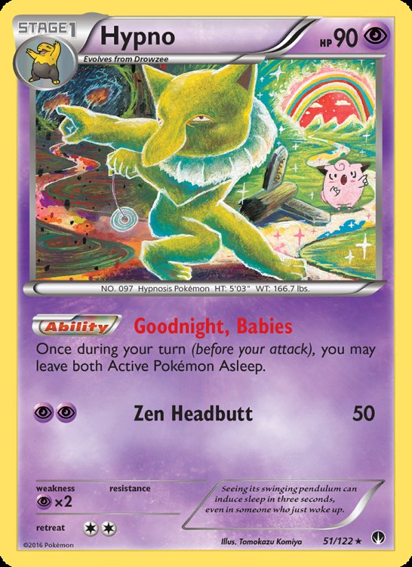 Hypno 51/122 - BREAKpoint Pokemon card