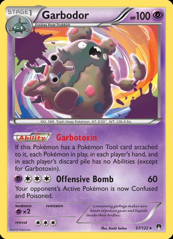 Garbodor 57/122 - BREAKpoint Pokemon card