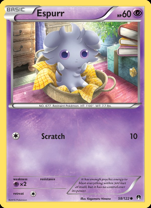 Espurr 58/122 - BREAKpoint Pokemon card