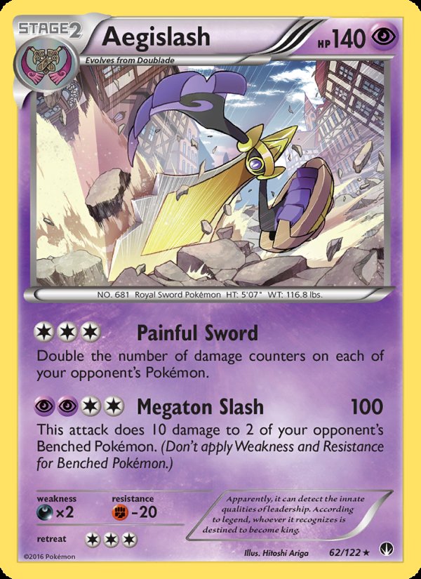 Aegislash 62/122 - BREAKpoint Pokemon card