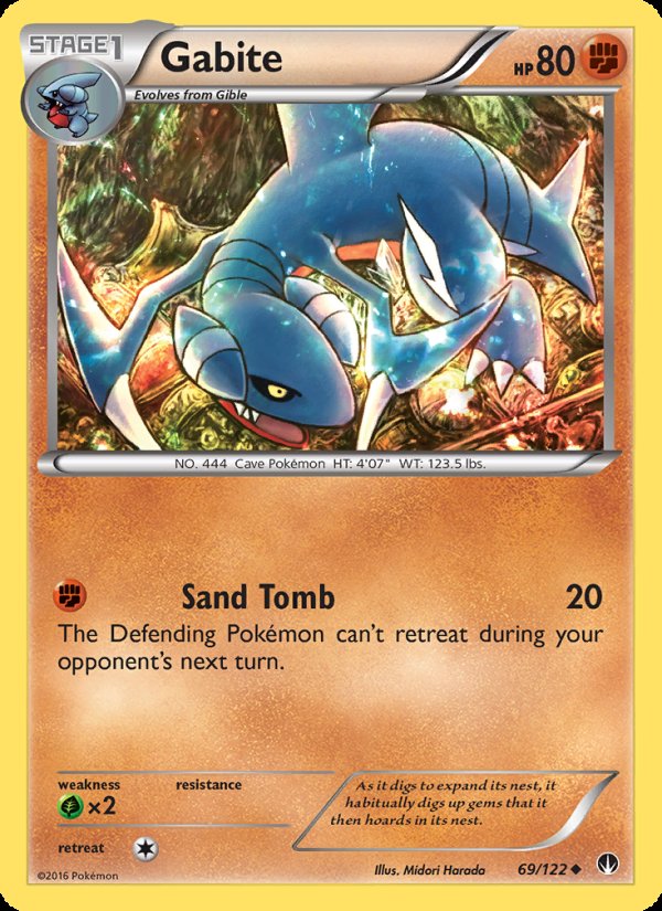 Gabite 69/122 - BREAKpoint Pokemon card