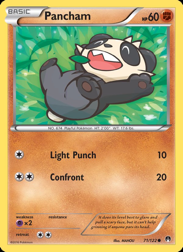 Pancham 71/122 - BREAKpoint Pokemon card