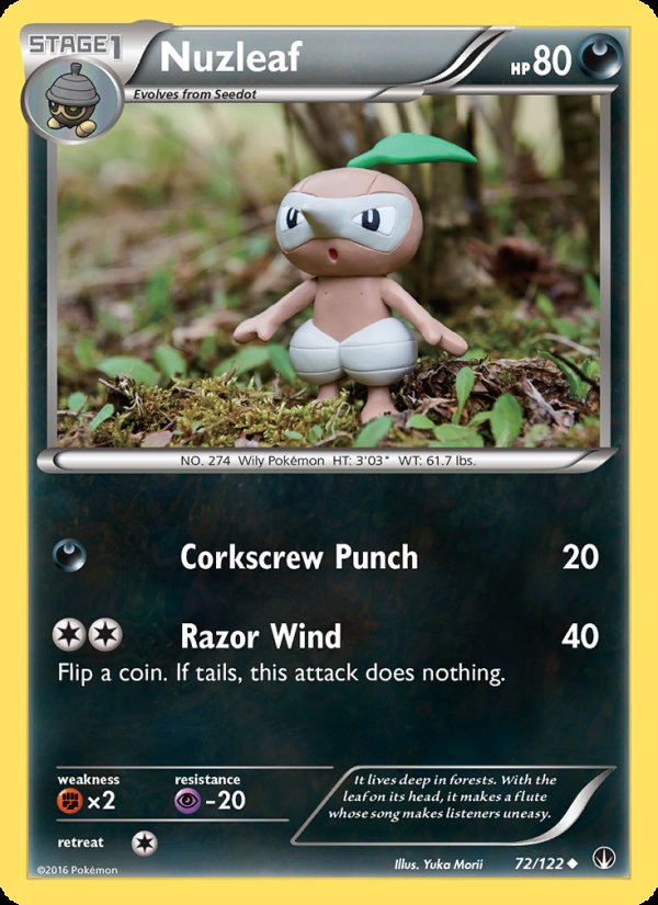 Nuzleaf 72/122 - BREAKpoint Pokemon card